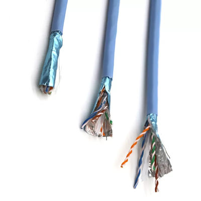 0.58mm FTP OFC Conductor CAT6A Network Cable HDPE Flexible PVC Sheath