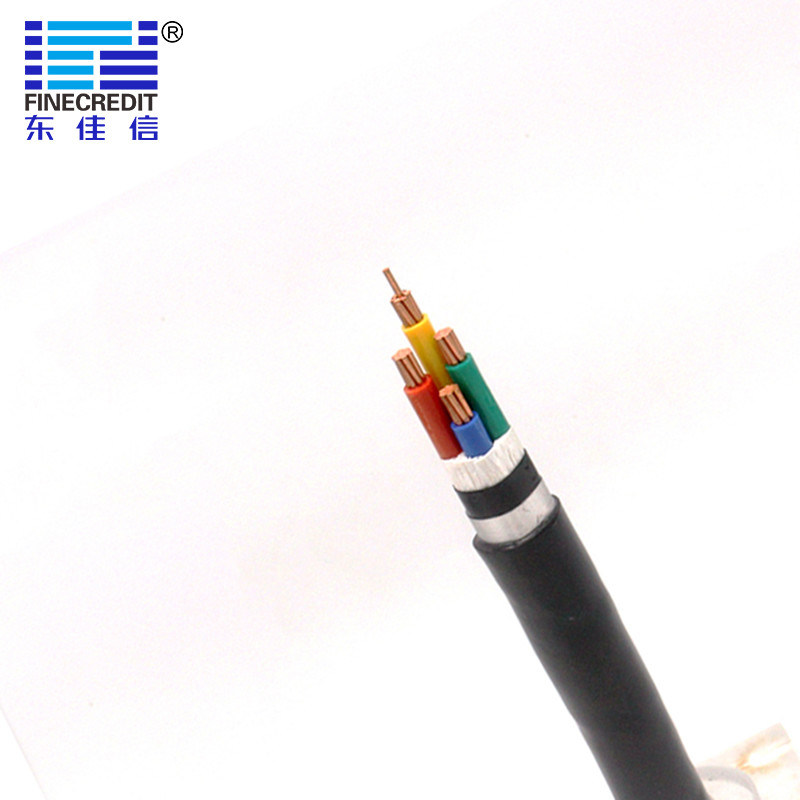 Black 70mm VV22 YJV22 Armoured Electrical Cable PVC Insulation